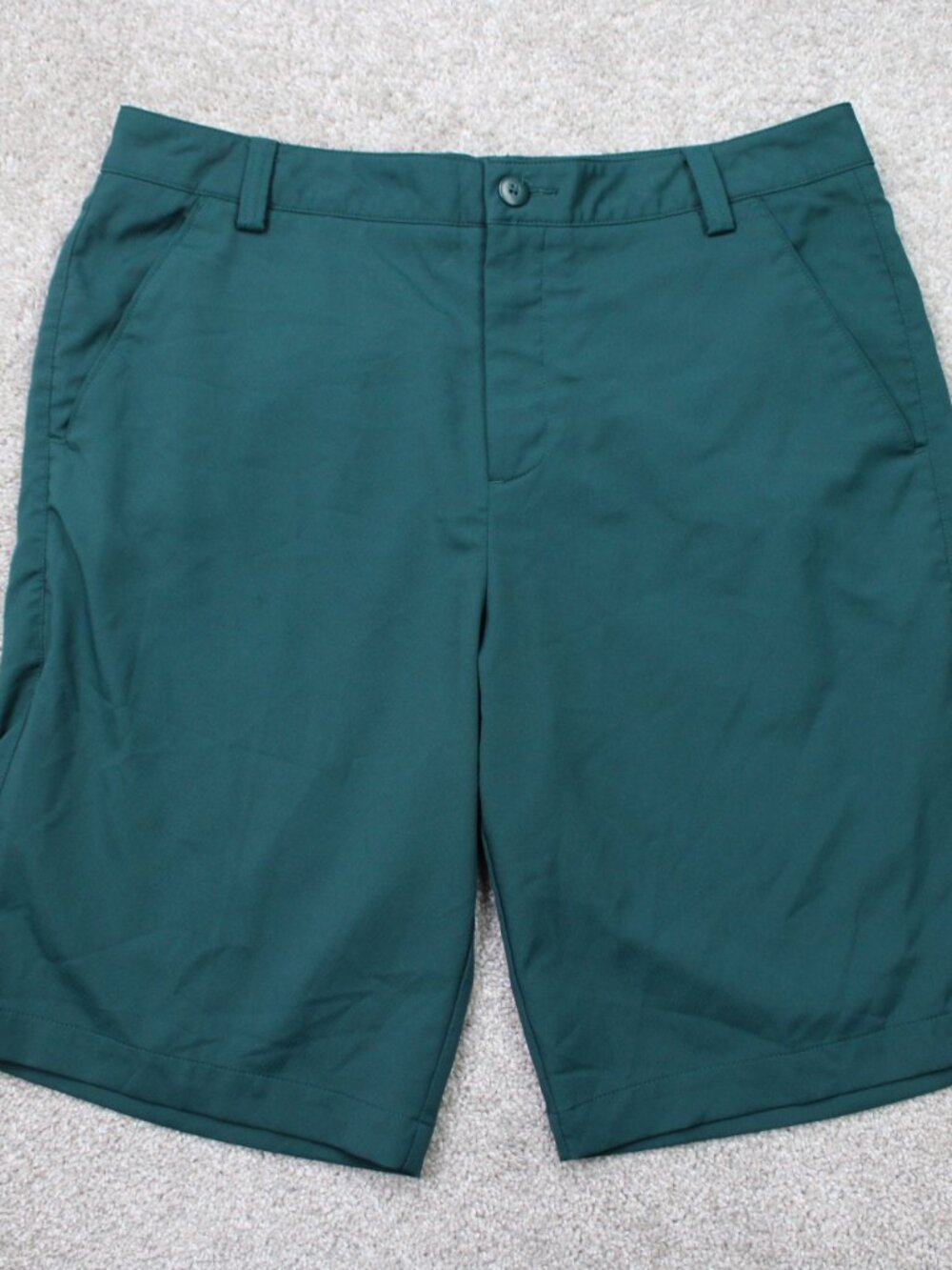 Puma Tech Shorts Mens 34 Green UPF 50+ DryCell 11" Golf Performance Stretch